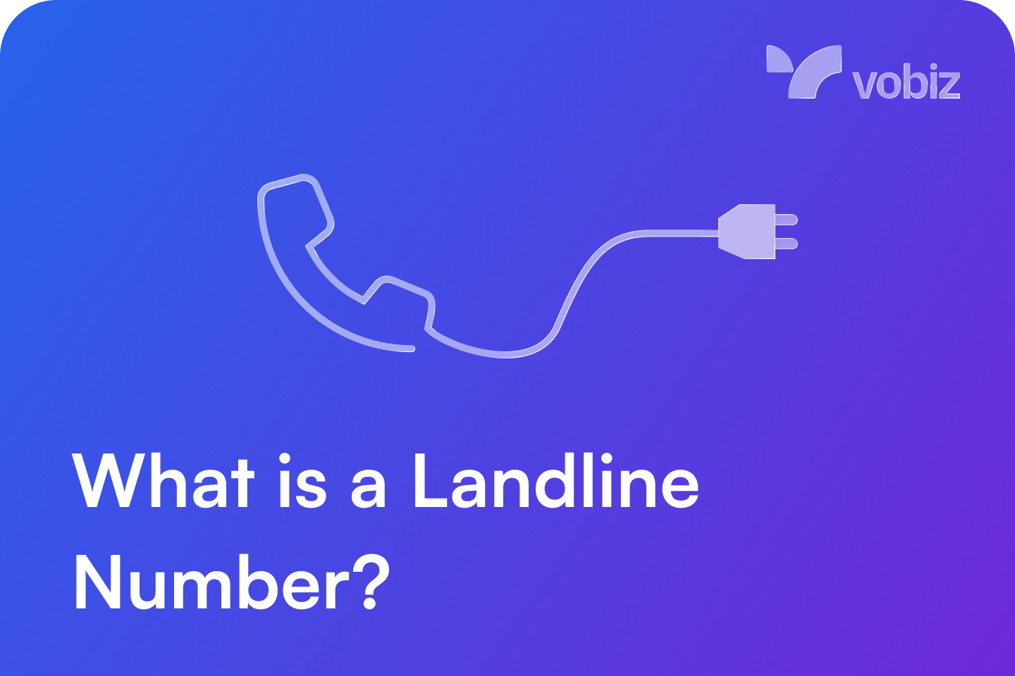 How do landline numbers function?