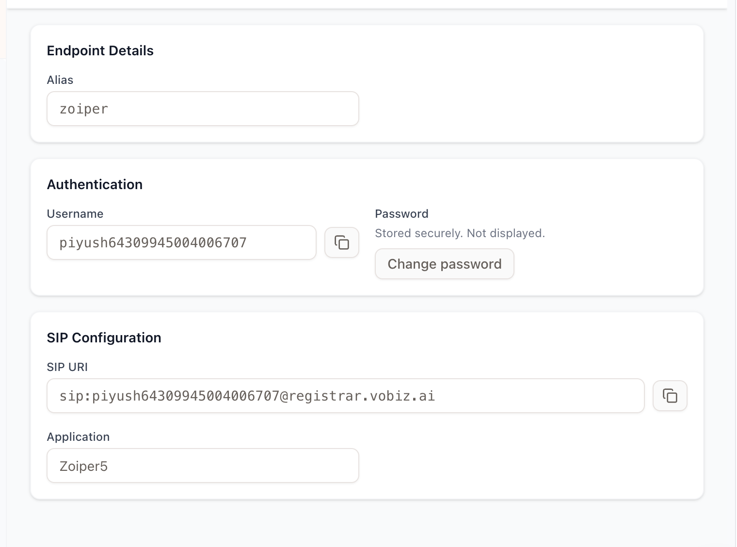 Create SIP Endpoint
